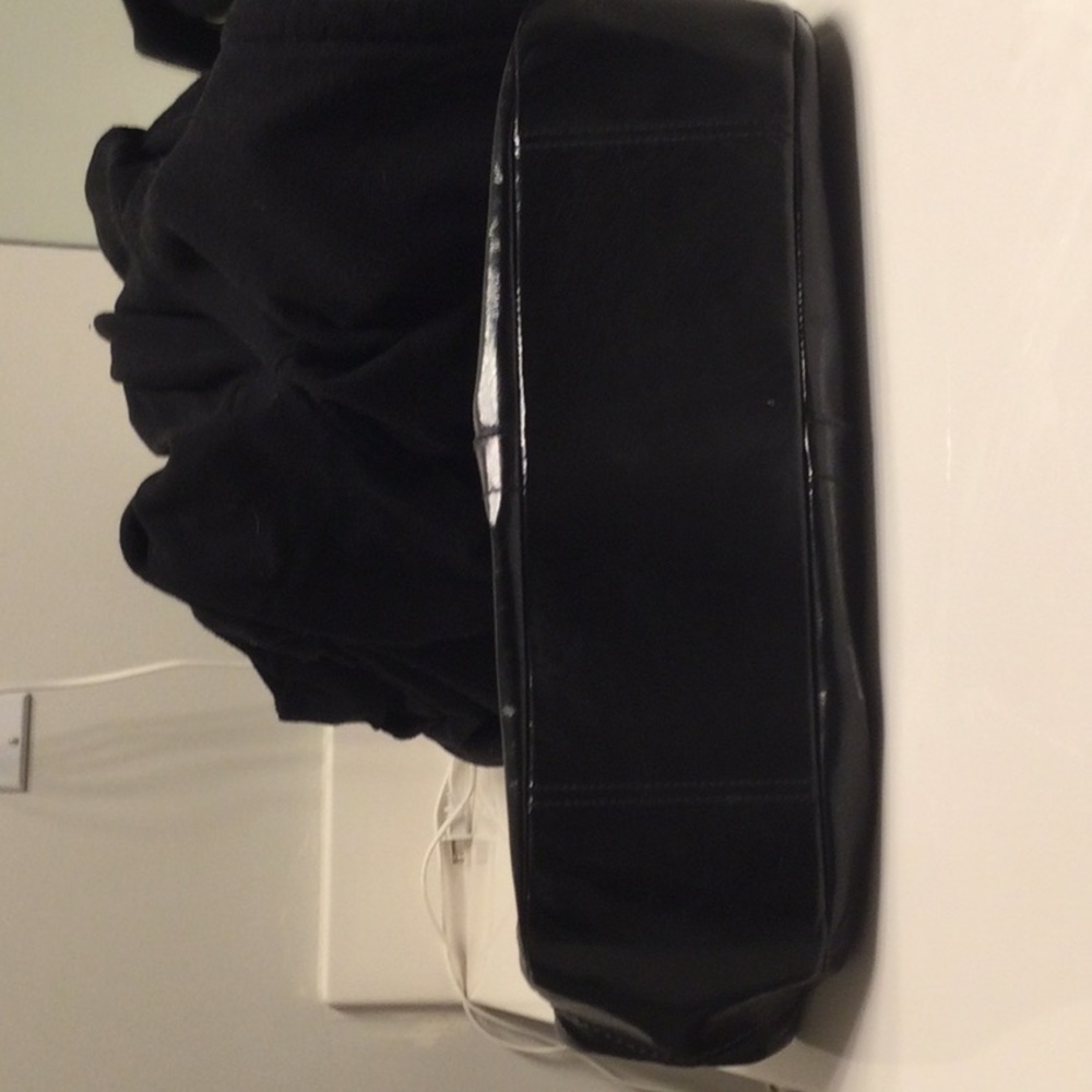 Coach 12520 Ergo Pleated framed patent leather satchel NWOT small pen markings - Picture 7 of 9
